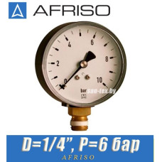 Манометр Afriso RF 63 513 D1/4" P=6 bar