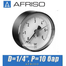 Манометр Afriso RF 63 539 D1/4" P=10 bar