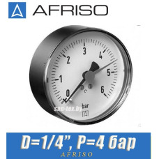 Манометр Afriso RF 63 537 D1/4" P=4 bar