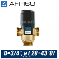Трехходовой клапан Afriso ATM341 D=3/4’’, н ( 20÷43°С)