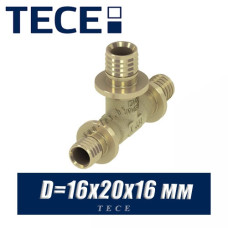 Тройник редукционный TECE D=16x20x16 мм