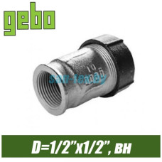 Муфта ремонтная оцинкованная Gebo 1/2", вн