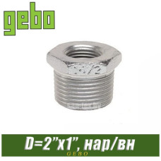 Футорка оцинкованная Gebo 2"x1", нар/вн