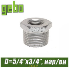 Футорка оцинкованная Gebo 1 1/4"x3/4", нар/вн