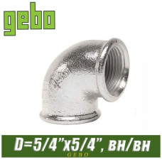 Угол оцинкованный Gebo 1 1/4" вн/вн
