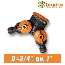 Тройник BRADAS 3/4", вн., для крана 1"