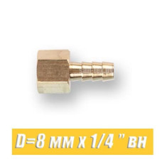 Штуцер латунный Eco D=8 мм x 1/4 ” вн