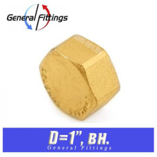 Заглушка латунная General Fittings D1", вн.