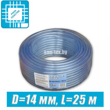Шланг ПВХ пищевой, технический D=14 мм, 25 м