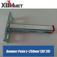 Консоль стеновая ХОММЕТ Рейл 30*20, L=250мм