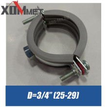 Хомут металлический с резинкой КТР 3/4 (25-29 мм)