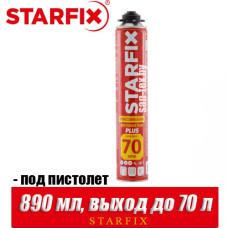 Пена монтажная профессиональная Starfix Foam Pro Plus 70 890 мл (выход до 70 л)