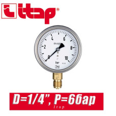 Манометр Itap D1/4" P=6 bar 482R