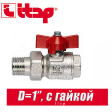 Кран шаровый с американкой прямой Itap D1" (25 мм)