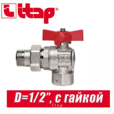 Кран шаровый с американкой угловой Itap D1/2" (15 мм)