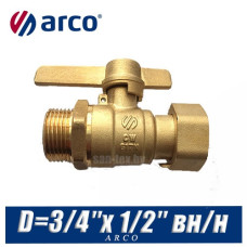 Кран шаровой Arco SIL D=3/4″x1/2″ вн/нар
