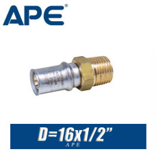Переход под пресс APE D16x1/2", нар.