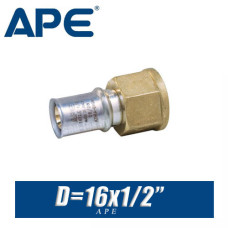 Переход под пресс APE D16x1/2", вн.