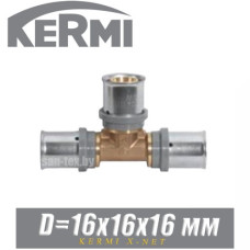 Тройник под пресс Kermi x-net D16x16x16 мм