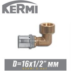 Угол под пресс Kermi x-net D16x1/2", вн.