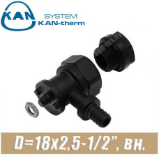 Отвод KAN-therm Push PPSU D=18x2,5-1/2”, вн.