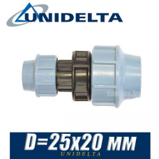 Муфта переходная ПЭ Unidelta  D25x20 мм