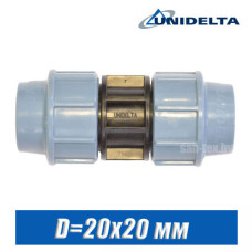 Муфта ПЭ Unidelta  D=20x20 мм