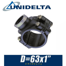 Хомут полиэтилен Unidelta D63х1"