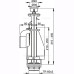 Сливной механизм Alcaplast A08 с двойной кнопкой 