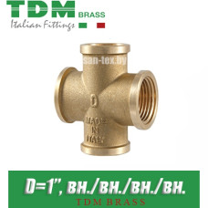 Крестовина латунная TDM Brass D1"