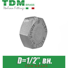 Заглушка никелированная TDM Brass D1/2", вн.