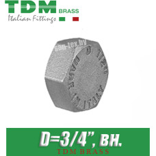 Заглушка никелированная TDM Brass D3/4", вн.