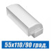 Угол вертикальный вентиляционный 55х110 мм