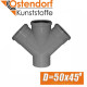 Крестовина канализационная Ostendorf D50x45 град.
