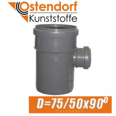 Тройник канализационный Ostendorf 75/50х90 град.