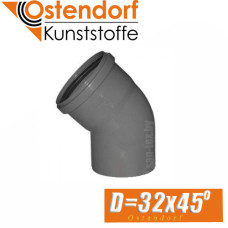 Угол канализационный Ostendorf D32x45 град.