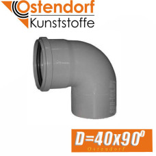 Угол канализационный Ostendorf D40x90 град.