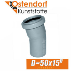 Угол канализационный Ostendorf D50x15 град.