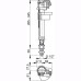 Впускной механизм Alcaplast A18 1/2" (нижний)